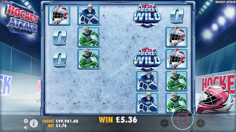 Hockey Attack slot screenshot 5