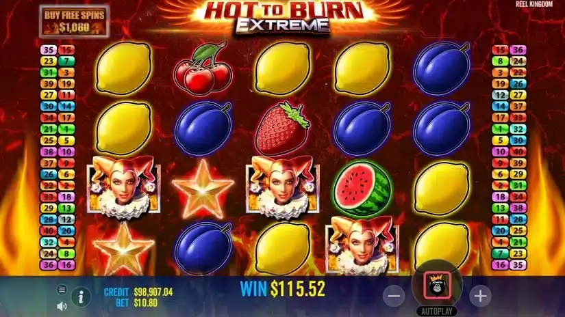 Hot to Burn Extreme slot screenshot 5