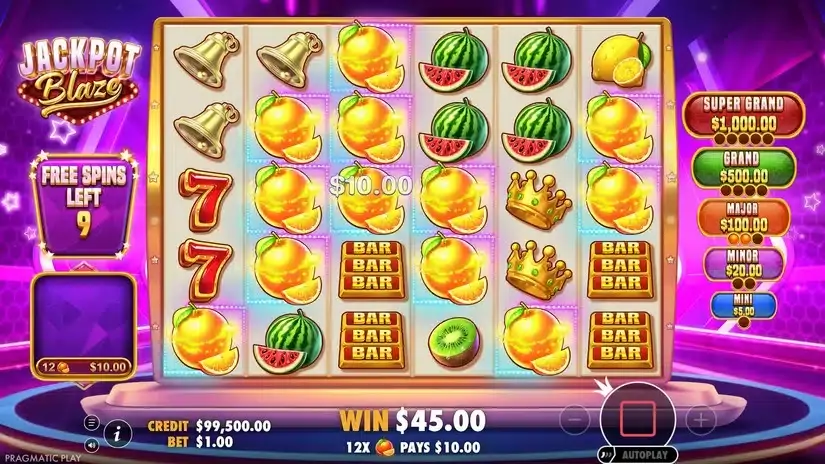 Jackpot Blaze slot screenshot 5