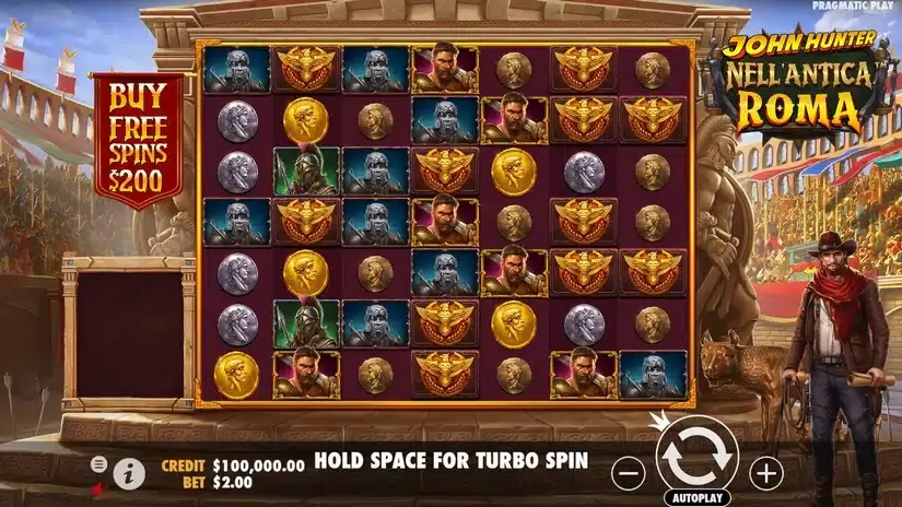 John Hunter Nell’Antica Roma slot screenshot 1