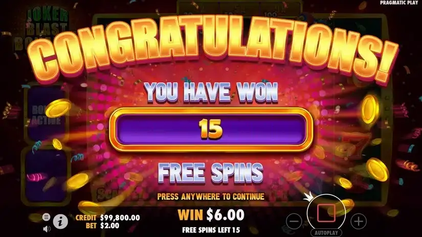 Joker Blast Bonanza slot screenshot 3