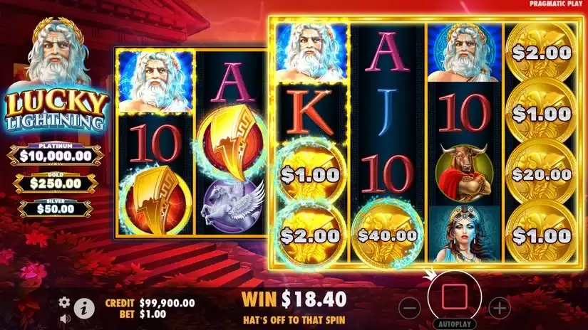 Lucky Lightning slot screenshot 