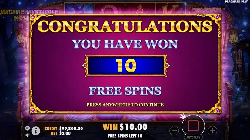 Madame Mystique Megaways slot screenshot 4