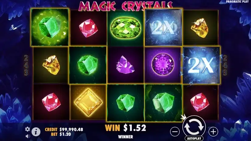 Magic Crystals slot screenshot 2