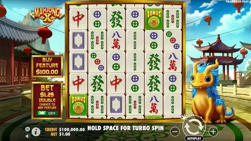 Mahjong X slot screenshot 