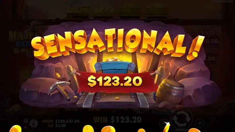 Majestic Express Gold Run slot screenshot 
