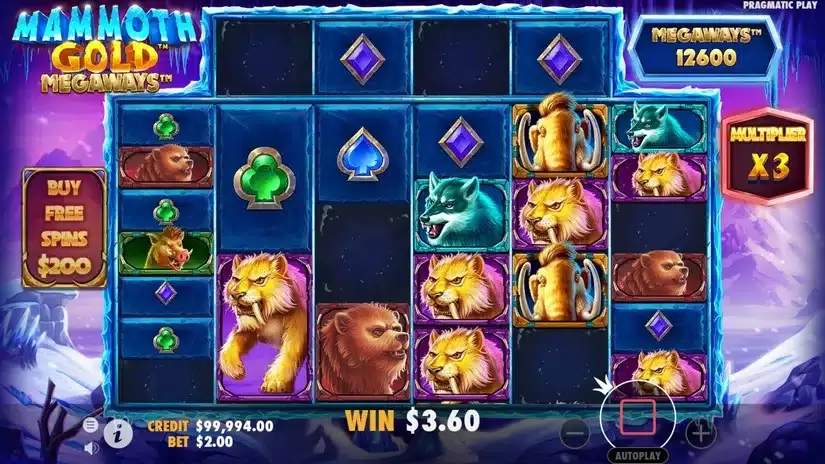 Mammoth Gold Megaways slot screenshot 2