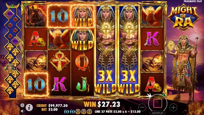 Might of Ra slot screenshot 