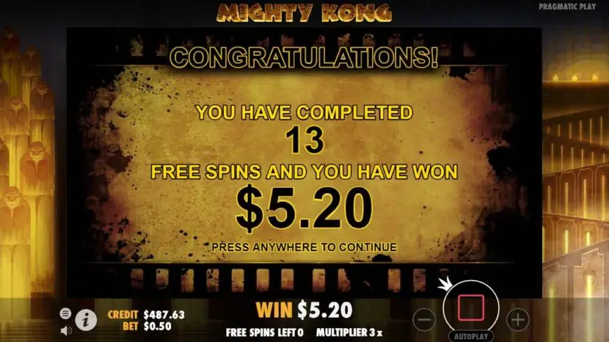 Mighty Kong slot screenshot 