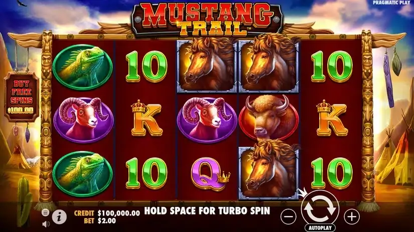 Mustang Trail slot screenshot 