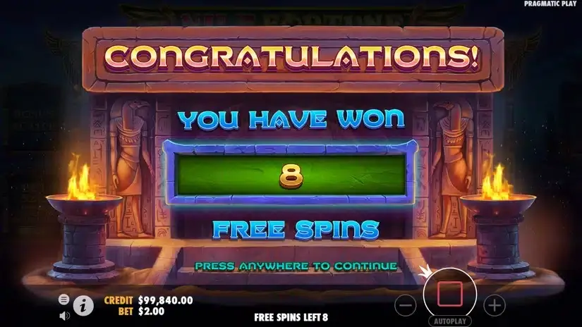 Nile Fortunes slot screenshot 3