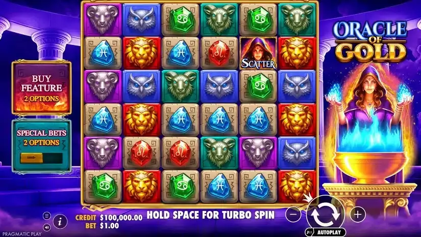 Oracle of Gold slot screenshot 