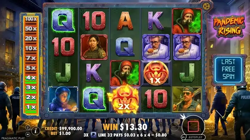 Pandemic Rising slot screenshot