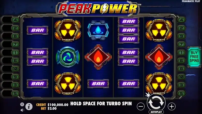 Peak Power slot screenshot 