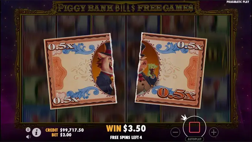 Piggy Bank Bills slot screenshot 