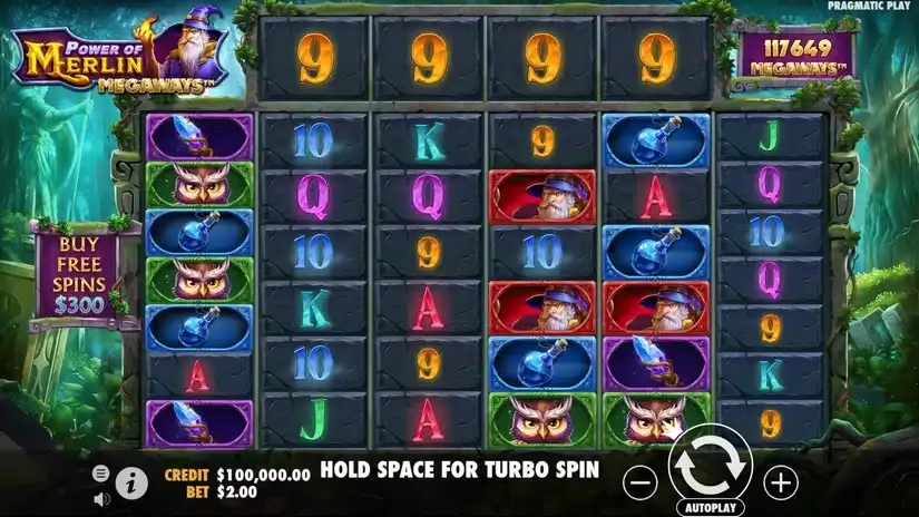 Power of Merlin Megaways slot screenshot 1