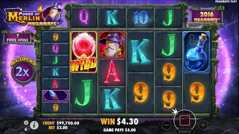 Power of Merlin Megaways slot screenshot 5