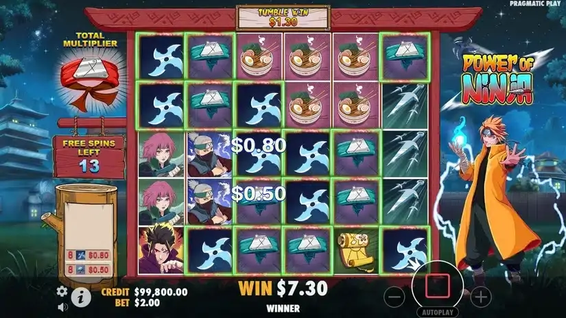 Power of Ninja slot screenshot 4