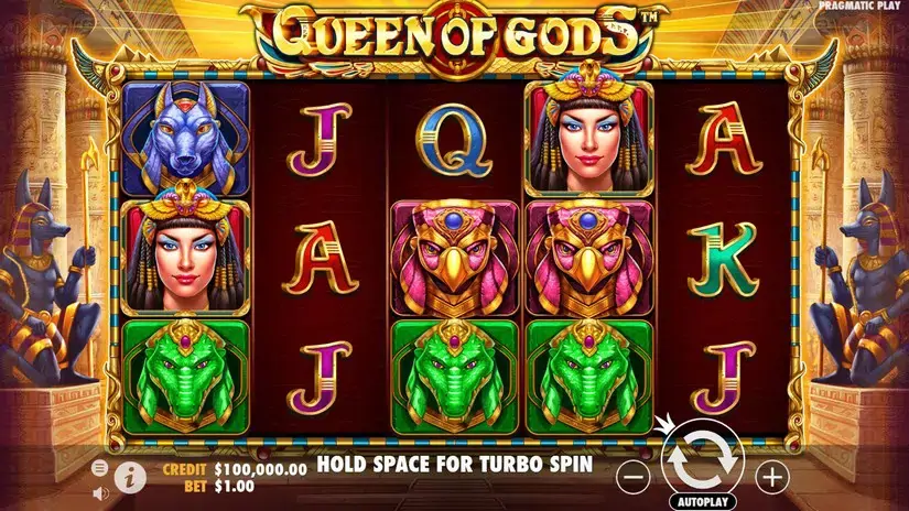 Queen of Gods slot screenshot 1