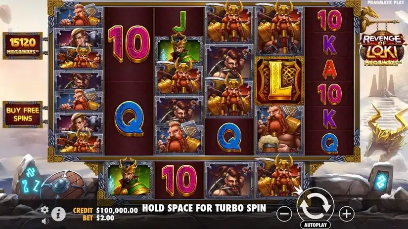 Revenge of Loki Megaways slot screenshot 