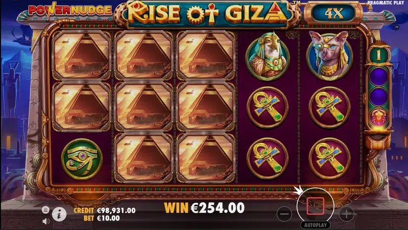 Rise of Giza PowerNudge slot screenshot 5
