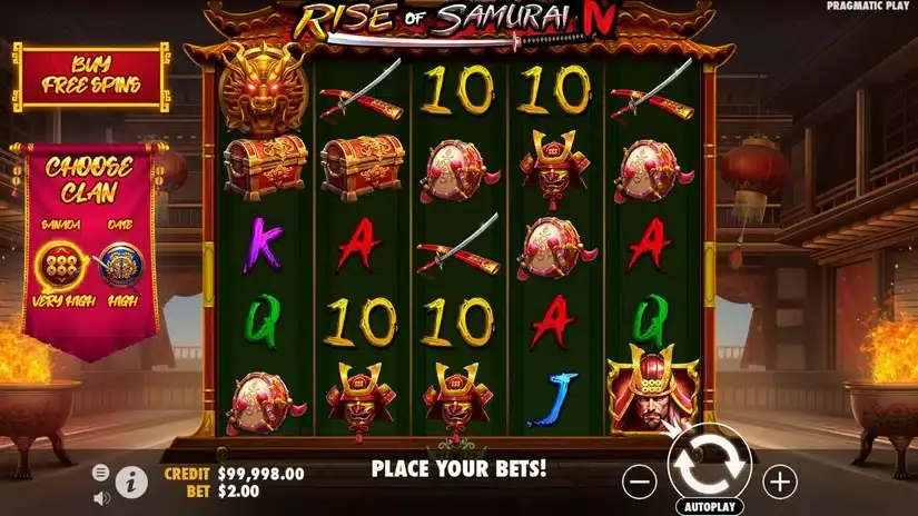 Rise of Samurai IV slot screenshot 2
