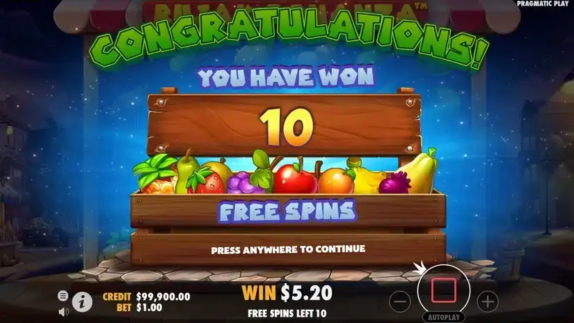 Rujak Bonanza slot screenshot 3