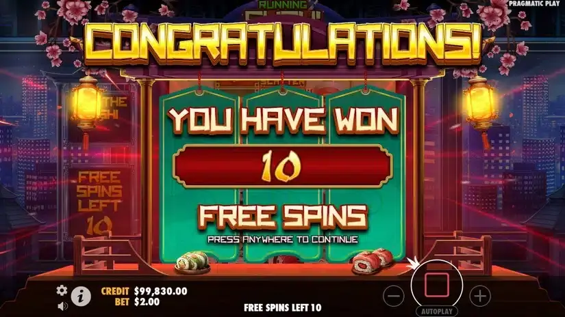 Running Sushi slot screenshot 3