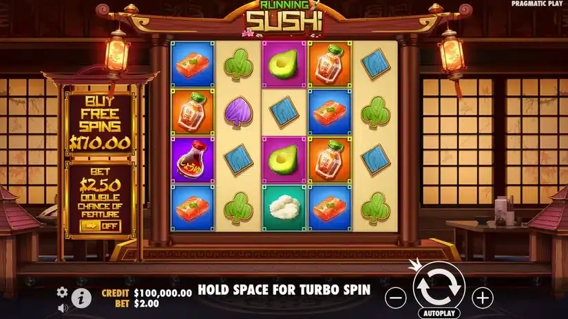 Running Sushi slot screenshot 