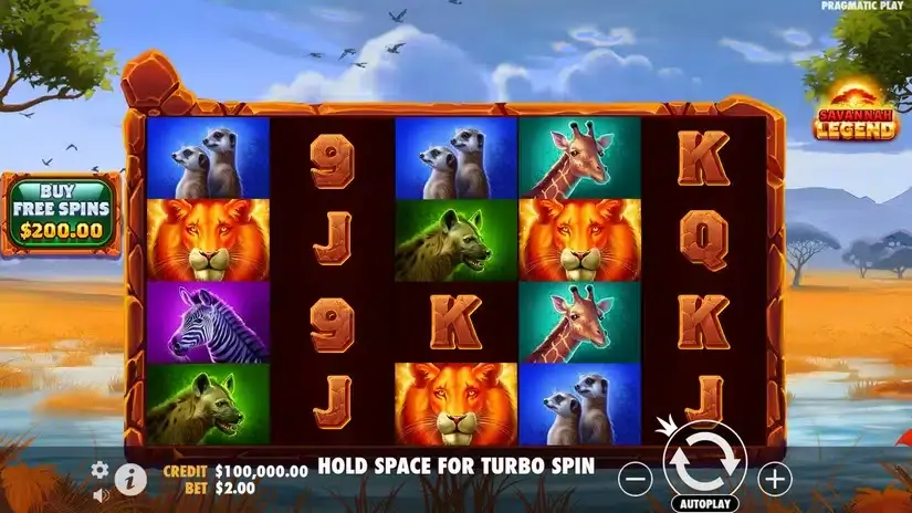 Savannah Legend slot screenshot 