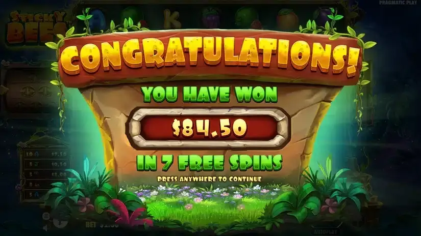 Sticky Bees slot screenshot 