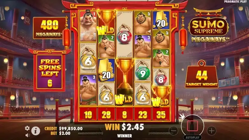 Sumo Supreme Megaways slot screenshot 4