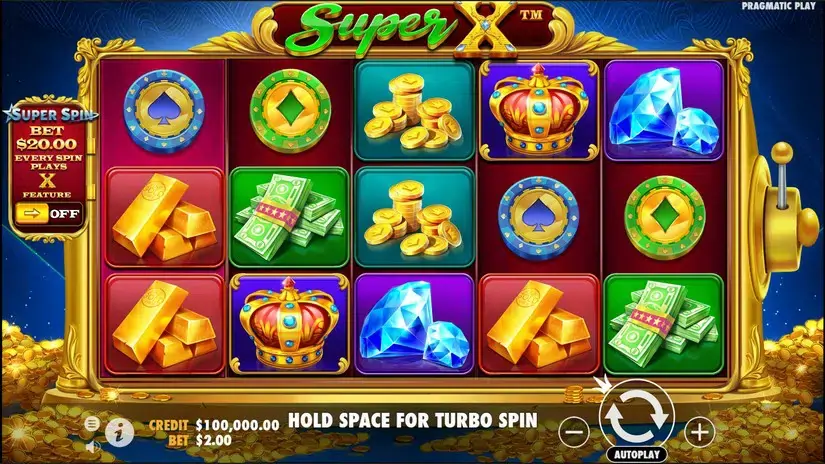 Super X slot screenshot 1