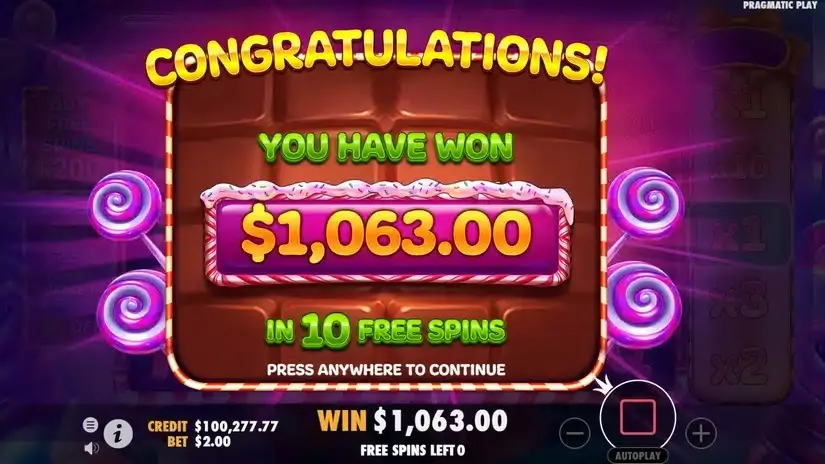 Sweet Powernudge slot screenshot 