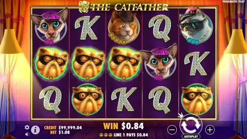 The Catfather slot screenshot 2