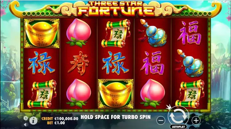 Three Star Fortune slot screenshot 1
