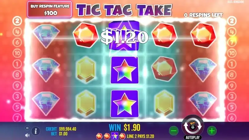 Tic Tac Take slot screenshot 3