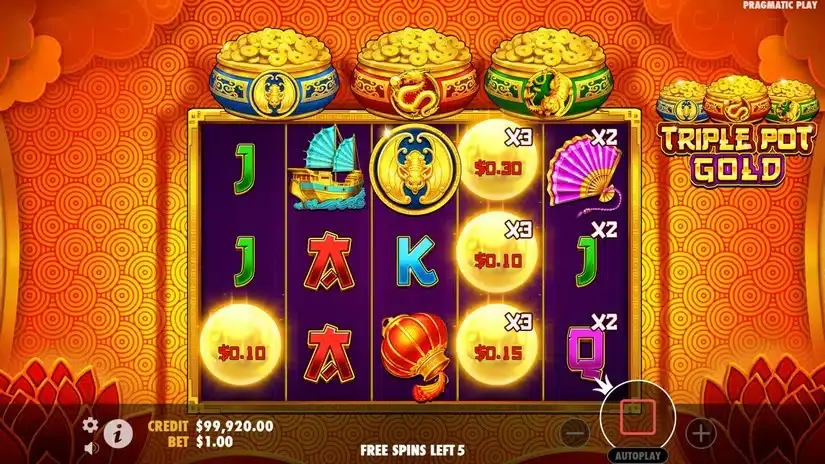 Triple Pot Gold slot screenshot 3