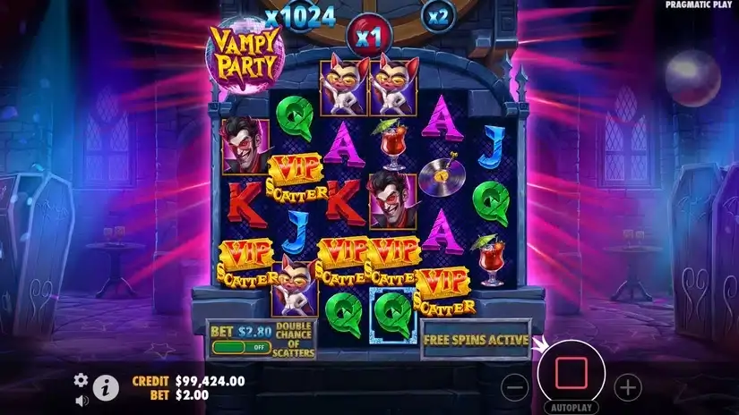 Vampy Party slot screenshot 2