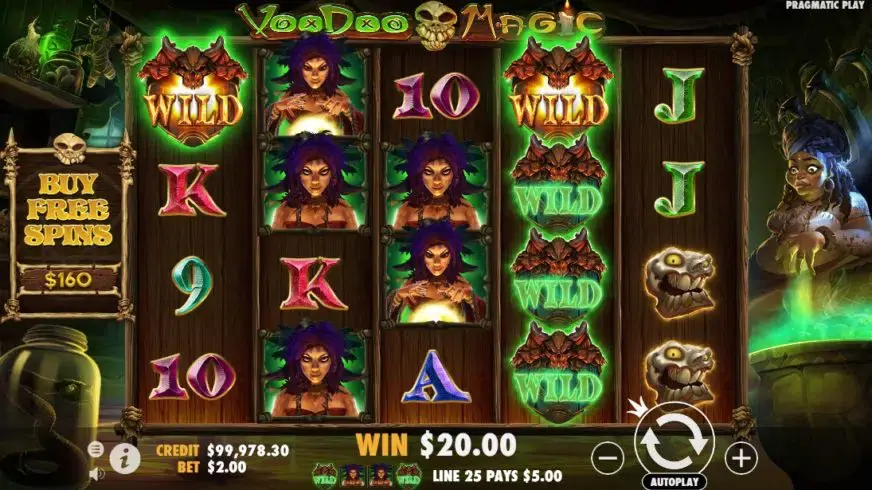 Voodoo Magic slot screenshot 3