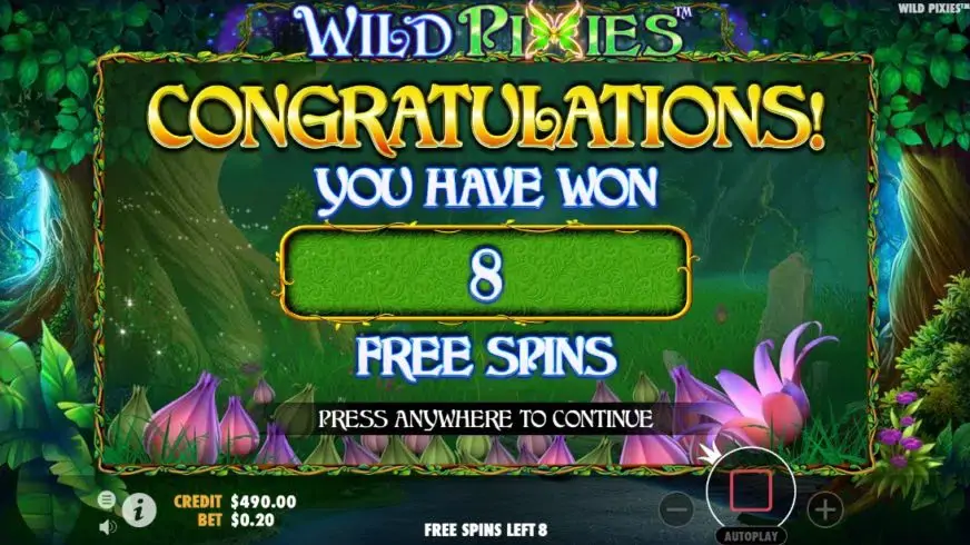 Wild Pixies slot screenshot 4