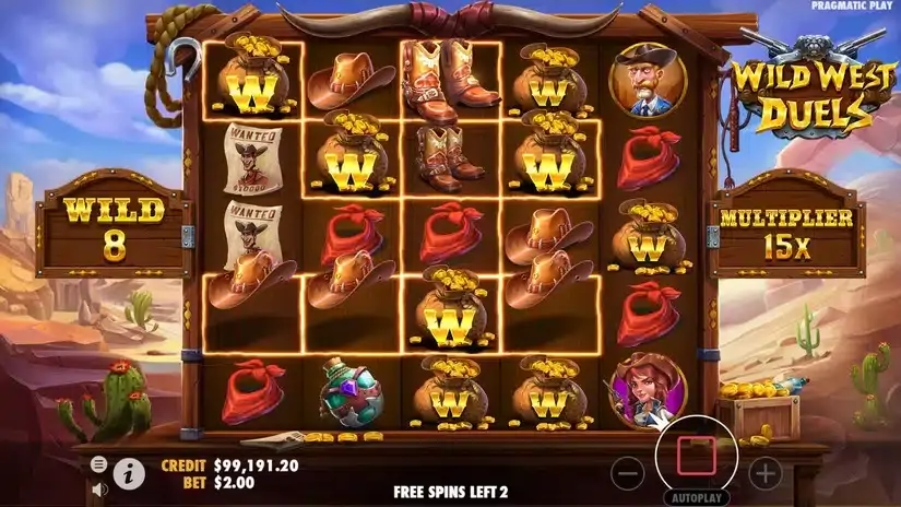 Wild West Duels slot screenshot 7