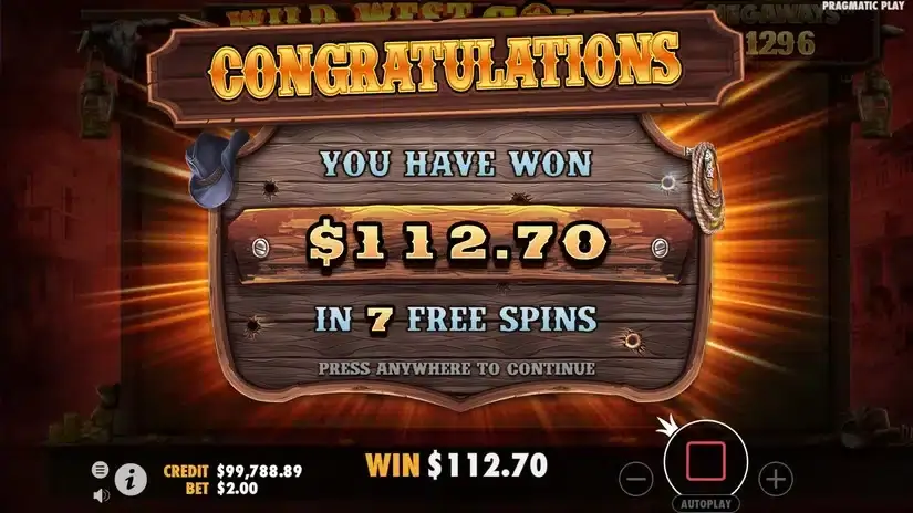 Wild West Gold Megaways slot screenshot 