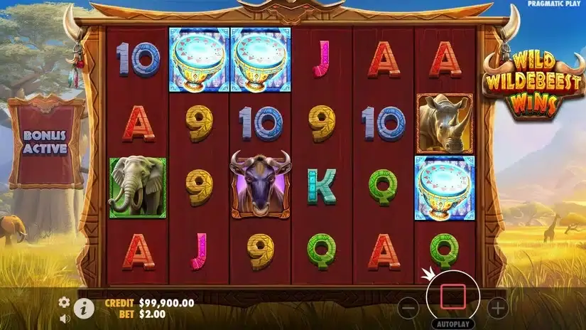 Wild Wildebeest Wins slot screenshot 2