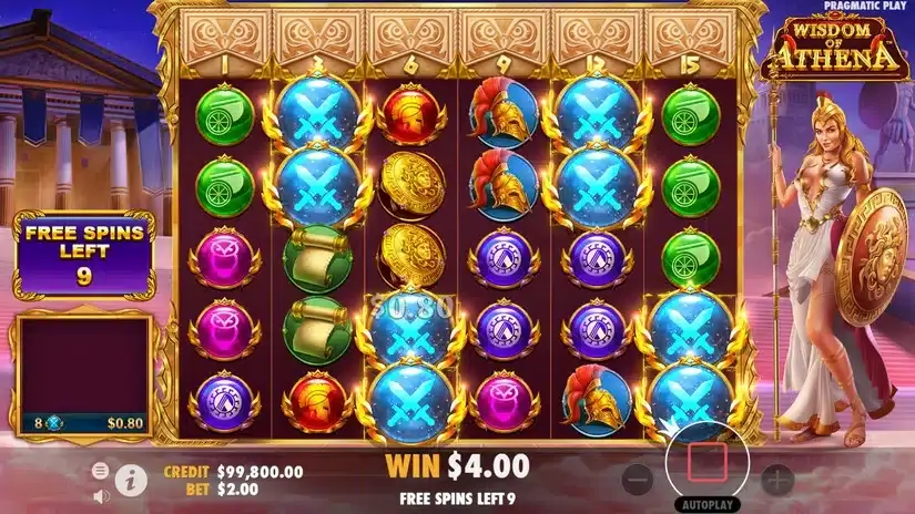 Wisdom of Athena slot screenshot 4