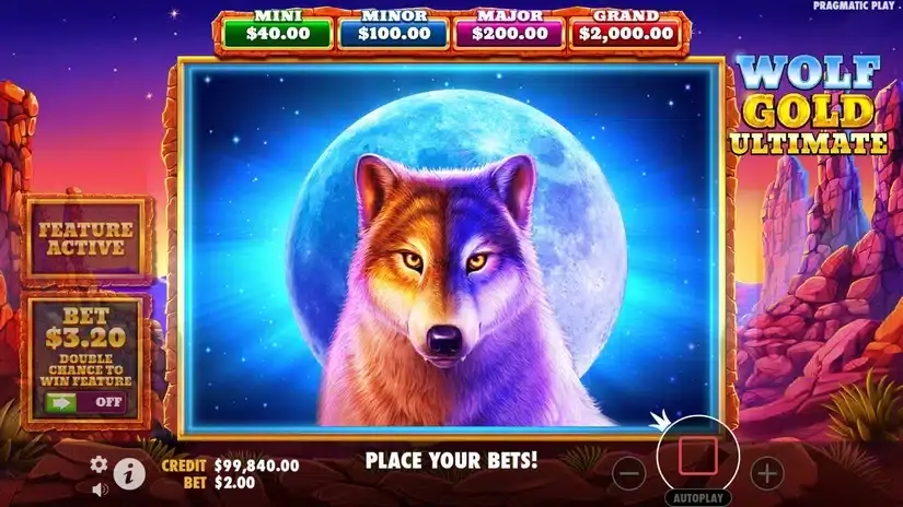 Wolf Gold Ultimate slot screenshot 2