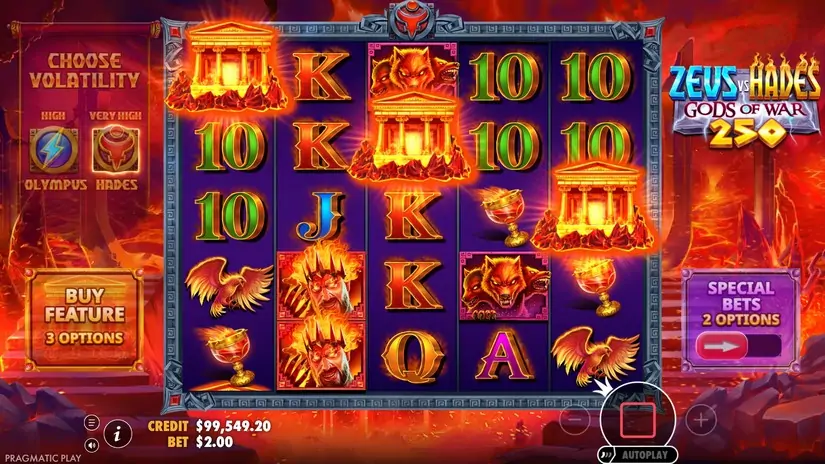 Zeus vs Hades Gods of War 250 slot screenshot 5