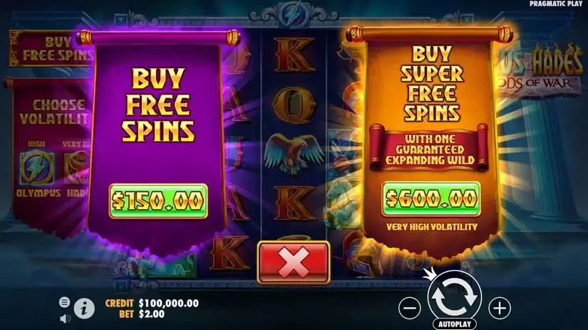 Zeus vs Hades – Gods of War slot screenshot 2