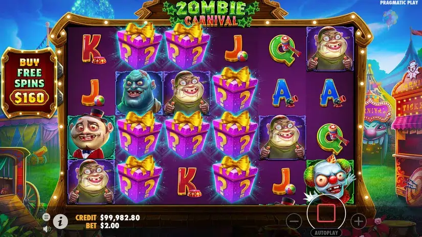 Zombie Carnival slot screenshot 2