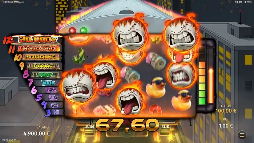 12 Burning Baseballs slot screenshot 7